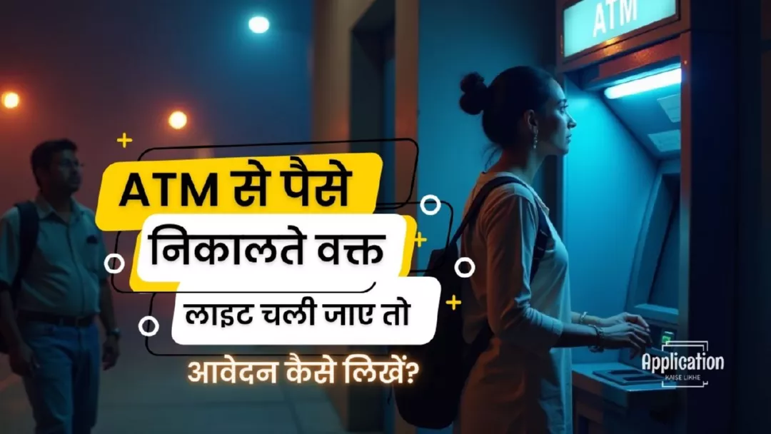 ATM से पैसे निकालते समय लाइट चली जाए तो आवेदन कैसे लिखें? 5 मिनट में जानें!
