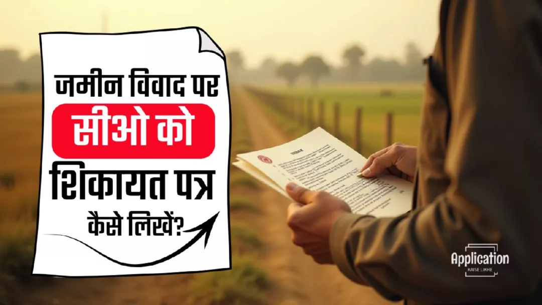जमीन विवाद पर सीओ को शिकायत पत्र कैसे लिखें?