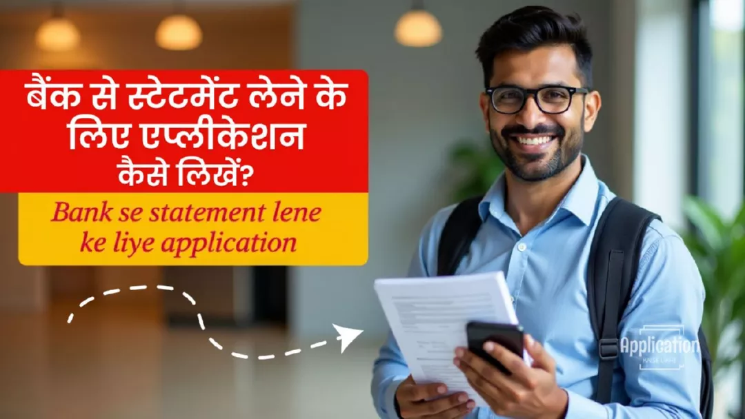 बैंक से स्टेटमेंट लेने के लिए एप्लीकेशन कैसे लिखें?