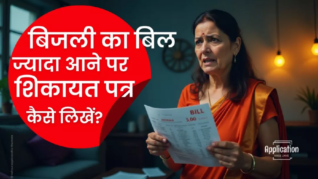 बिजली का बिल ज्यादा आने पर शिकायत पत्र कैसे लिखें?